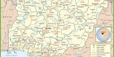 Nijerya tam haritası 