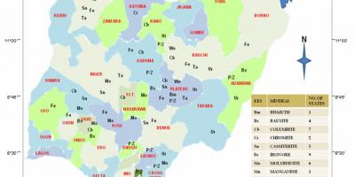 Nijerya doğal kaynaklar haritası